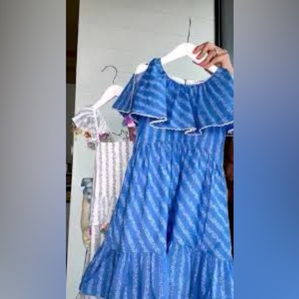 Nellystella Blue Ruffled Kids Dress size 12